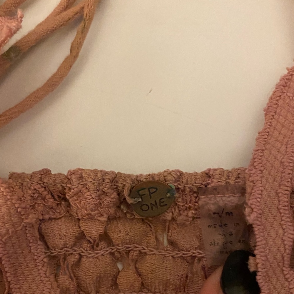 FREE PEOPLE BRALETTE, SIZE MEDIUM ROSE COLOR